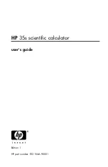 HP 35s User Manual preview
