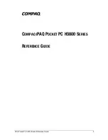 HP 3835 - Compaq iPAQ Color Pocket PC User Manual preview