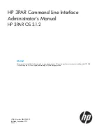 Предварительный просмотр 1 страницы HP 3PAR StoreServ 7000 Administrator'S Manual
