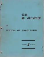 Предварительный просмотр 1 страницы HP 403A Operating And Service Manual