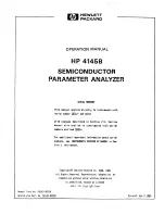 Preview for 1 page of HP 4145B Operation Manual