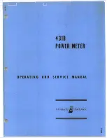 HP 431B Operating And Service Manual preview