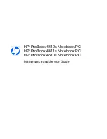 HP 4510s - ProBook - Celeron 1.8 GHz Maintenance And Service Manual предпросмотр