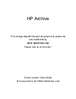 HP 460A Operating Manual preview