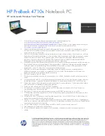 Preview for 4 page of HP 4710s - ProBook - Core 2 Duo 2.53 GHz Specifications