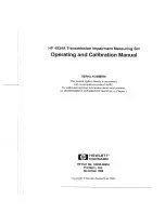 Preview for 1 page of HP 4934A Operating And Calibration Manual