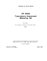 Preview for 2 page of HP 4935A Operating And Service Manual