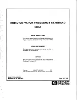 Предварительный просмотр 3 страницы HP 5065A Operating And Service Manual