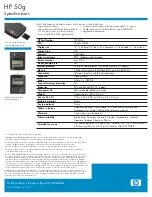 Preview for 2 page of HP 50G Specifications