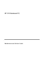 HP 510 - Notebook PC Maintenance And Service Manual preview