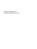 Preview for 1 page of HP 520 - Notebook PC Maintenance And Service Manual