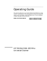 Preview for 3 page of HP 53131A Operating Manual