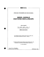 Preview for 2 page of HP 54200A Operating Manual
