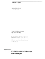 Preview for 3 page of HP 54520 Series Service Manual