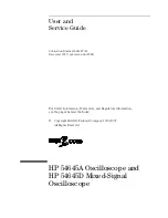 Предварительный просмотр 2 страницы HP 54645A User'S And Service Manual