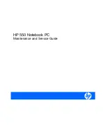 HP 550 - Notebook PC Maintenance And Service Manual preview