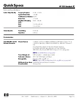 Preview for 14 page of HP 550 - Notebook PC Specification