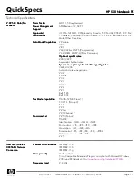 Preview for 15 page of HP 550 - Notebook PC Specification