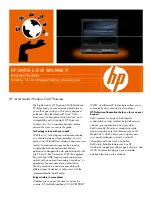 HP 6530b - Compaq Business Notebook Specification Sheet preview