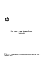 Предварительный просмотр 1 страницы HP 734057-001 Maintenance And Service Manual