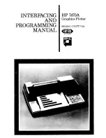 HP 7470A Interfacing And Programming Manual preview