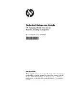 Preview for 1 page of HP 8000 - Elite Convertible Minitower PC Technical Reference Manual