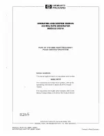 Preview for 2 page of HP 8081A Operating And Service Manual