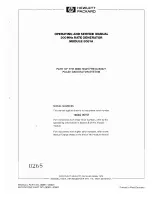 Предварительный просмотр 2 страницы HP 8081A Operating And Service Manual