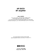 Предварительный просмотр 2 страницы HP 8347A User Manual