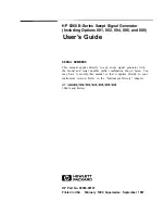 Preview for 1 page of HP 8360 B Series User Manual