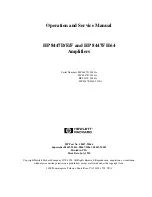 Предварительный просмотр 3 страницы HP 8447D Operation And Service Manual