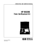 Предварительный просмотр 1 страницы HP 85029B Operating And Service Manual