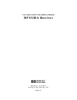 Preview for 1 page of HP 8530A Operating And Programming Manual