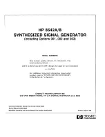 Preview for 1 page of HP 8642A Operating Manual