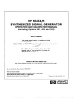 Preview for 7 page of HP 8642A Operating Manual