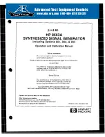 Preview for 1 page of HP 8663A Operation And Calibration Manual