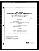 Preview for 3 page of HP 8663A Operation And Calibration Manual