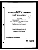 Preview for 22 page of HP 8663A Operation And Calibration Manual