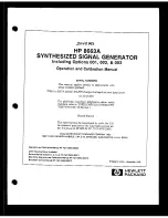 Preview for 29 page of HP 8663A Operation And Calibration Manual