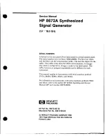 Предварительный просмотр 2 страницы HP 8672a Service Manual