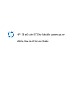 Предварительный просмотр 1 страницы HP 8730w - EliteBook Mobile Workstation Maintenance And Service Manual