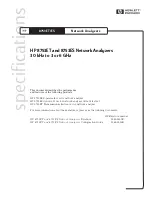 Preview for 1 page of HP 8753ES Specifications