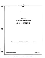 Предварительный просмотр 4 страницы HP 8754A Operating Information Manual