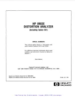 Preview for 4 page of HP 8903E Operation And Calibration Manual