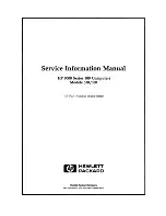 Preview for 1 page of HP 900 Series Service Information Manual