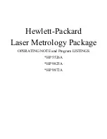 HP 9825A Operating Note And Program Listings preview