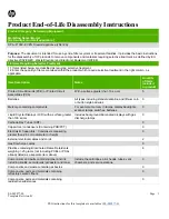 Preview for 1 page of HP A-F1000-E Product End-Of-Life Disassembly Instructions