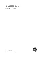 Предварительный просмотр 1 страницы HP A-F5000 Installation Manual