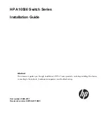 Preview for 1 page of HP A10500 Series Installation Manual