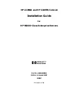 Preview for 1 page of HP A1896A Installation Manual
